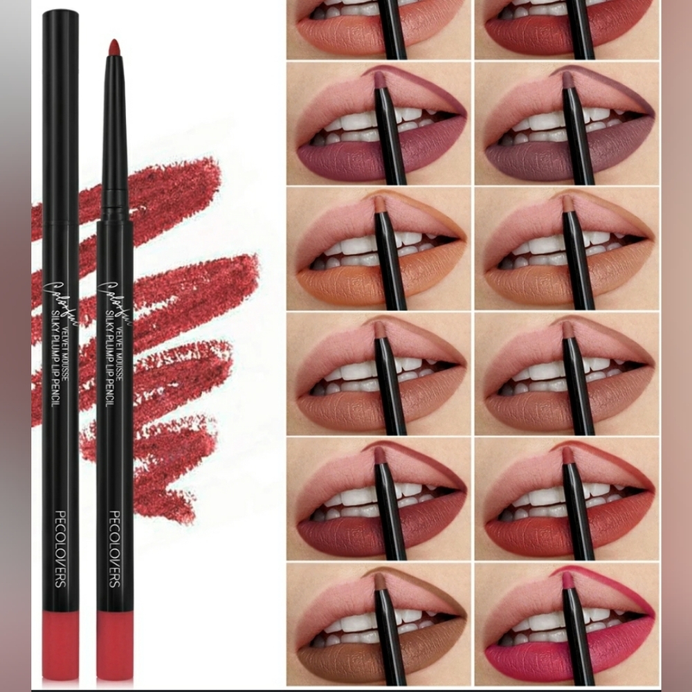 Velvet Mousse Lipliner - Pink Pecolvers Silky Plump Waterproof